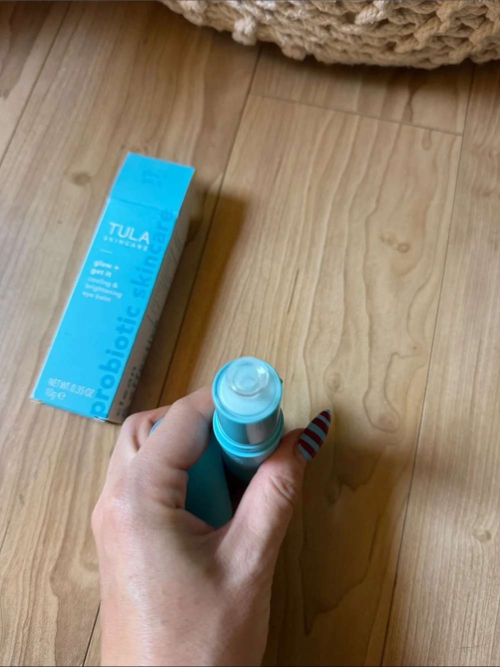 Tula Glow + Get It Cooling Brightening Eye Balm